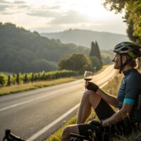 Ciclistas beber vino con moderación es bueno