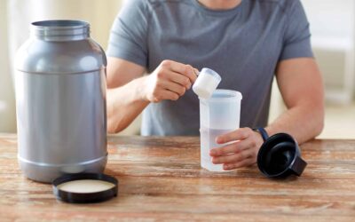 batido de proteínas por la noche