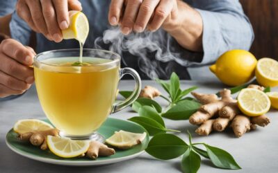 Infusión de jengibre, té y limón