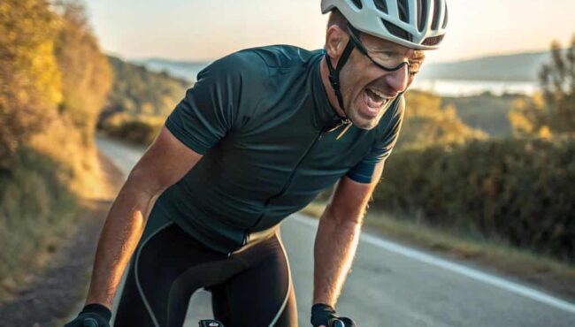 dolor de espalda en bicicleta