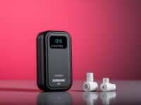 AIRBANK Mini Bomba POCKET SE con sus accesorios y pantalla digital