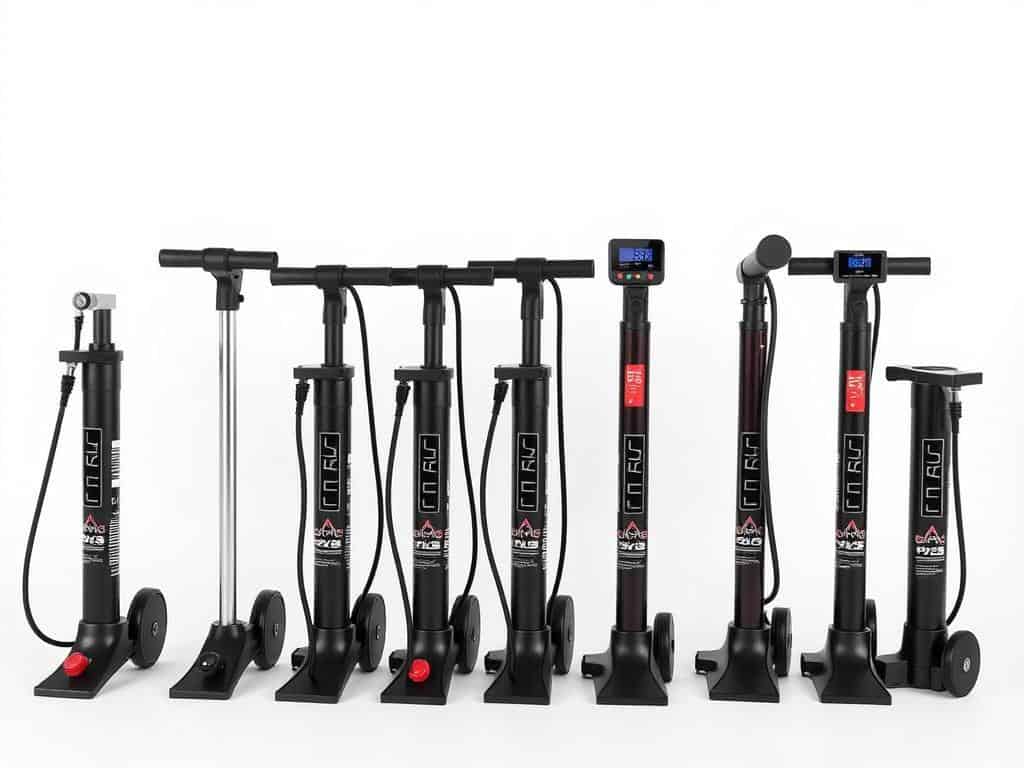 Colección De Las 7 Mejores Mini Bombas Eléctricas Para Bicicleta De 2025 Dispuestas En Fila Colección De Las 7 Mejores Mini Bombas Eléctricas Para Bicicleta De 2025 Dispuestas En Fila
