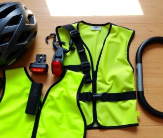 Conjunto De Accesorios De Seguridad Para Bicicleta Incluyendo Casco, Luces Y Candado