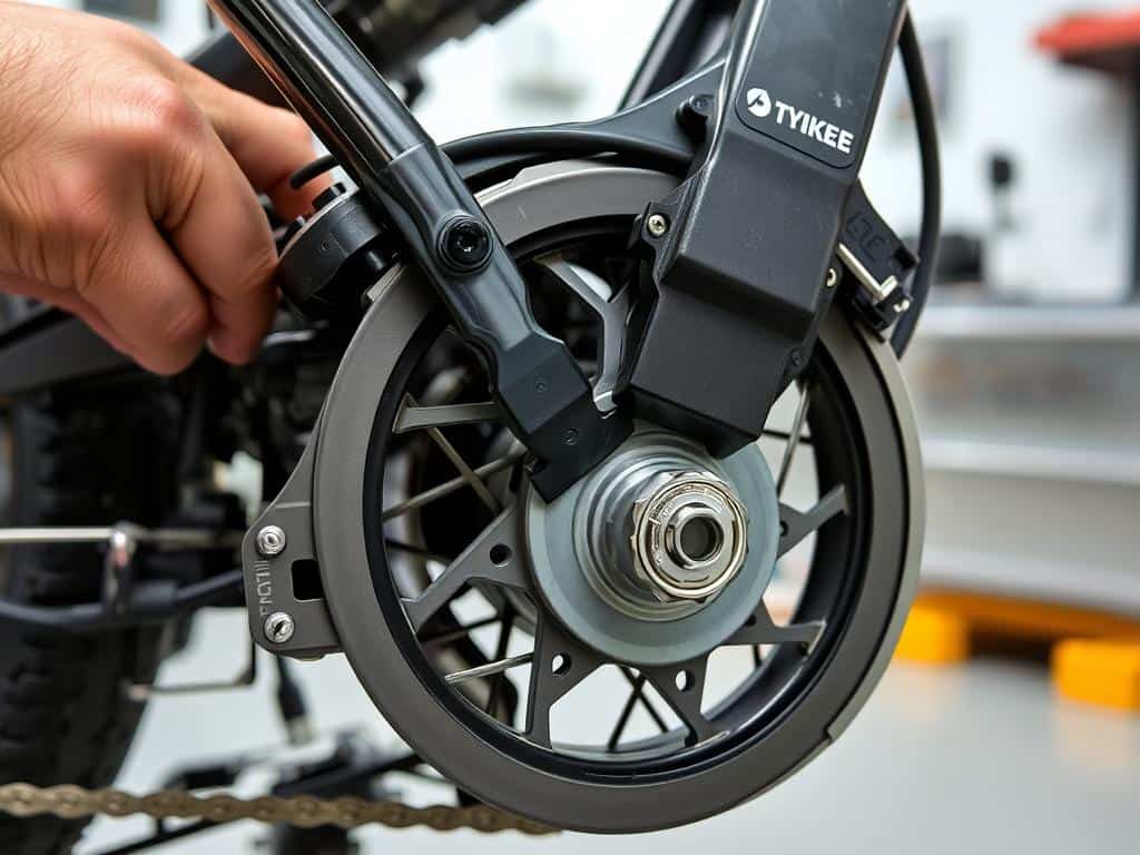 Motor De Bicicleta Eléctrica Durante Su Mantenimiento Motor De Bicicleta Eléctrica Durante Su Mantenimiento