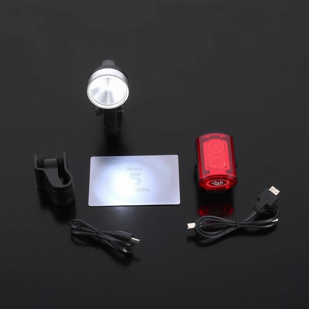 Set Completo De Luces Para Bicicleta Set Completo De Luces Para Bicicleta